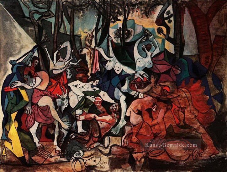 Bacchanales Triomphe Pan d apres Poussin 1944 kubist Pablo Picasso Ölgemälde
